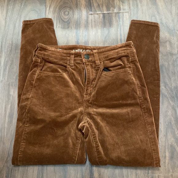 American Eagle brown corduroy skinny leg pants - Picture 2 of 7